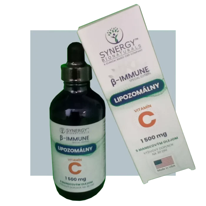 lipozomálny vitamín C Beta-Immune s mandľovým olejom Synergy Bionaturals 1500 mg